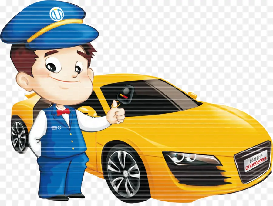 Coche Amarillo，Conductor PNG