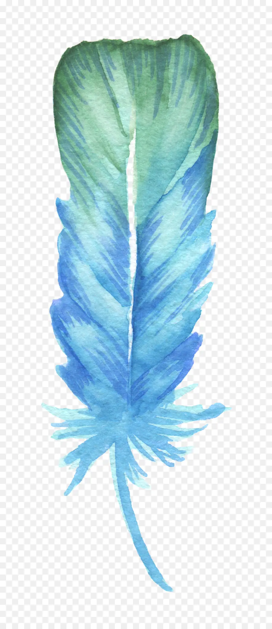 Pluma，Azul PNG