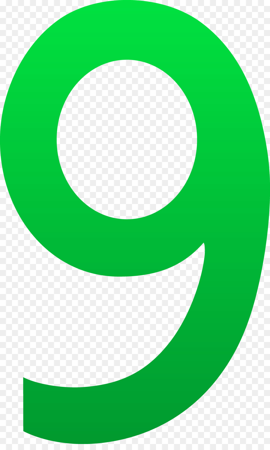 Número Verde 9，Dígito PNG