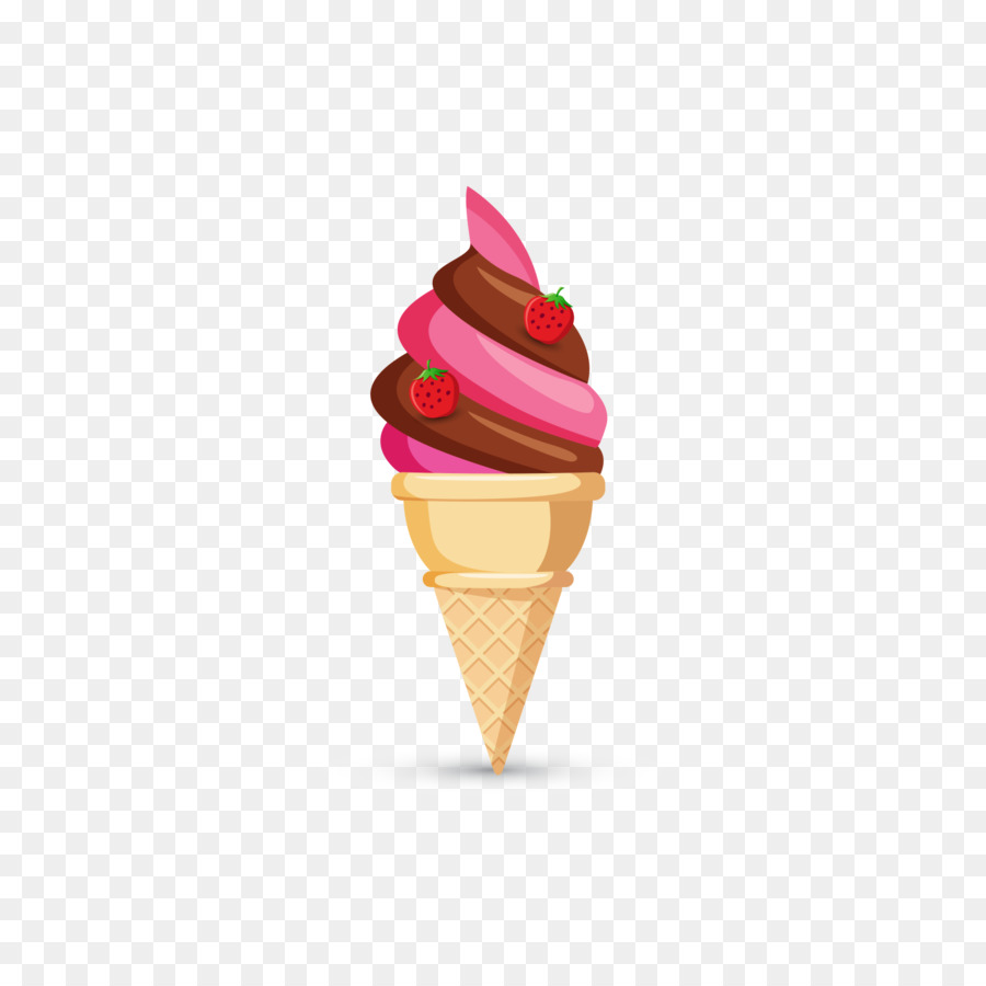 Helado，Helado De Fresa PNG