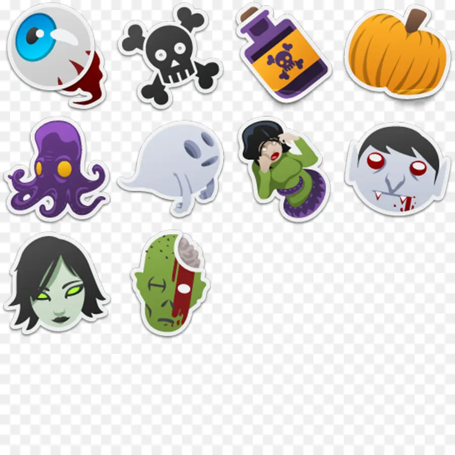 Iconos De Halloween，Escalofriante PNG