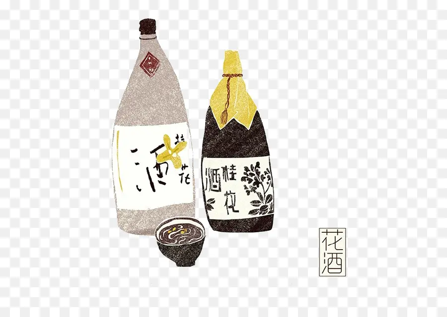 Botellas De Sake，Japonés PNG