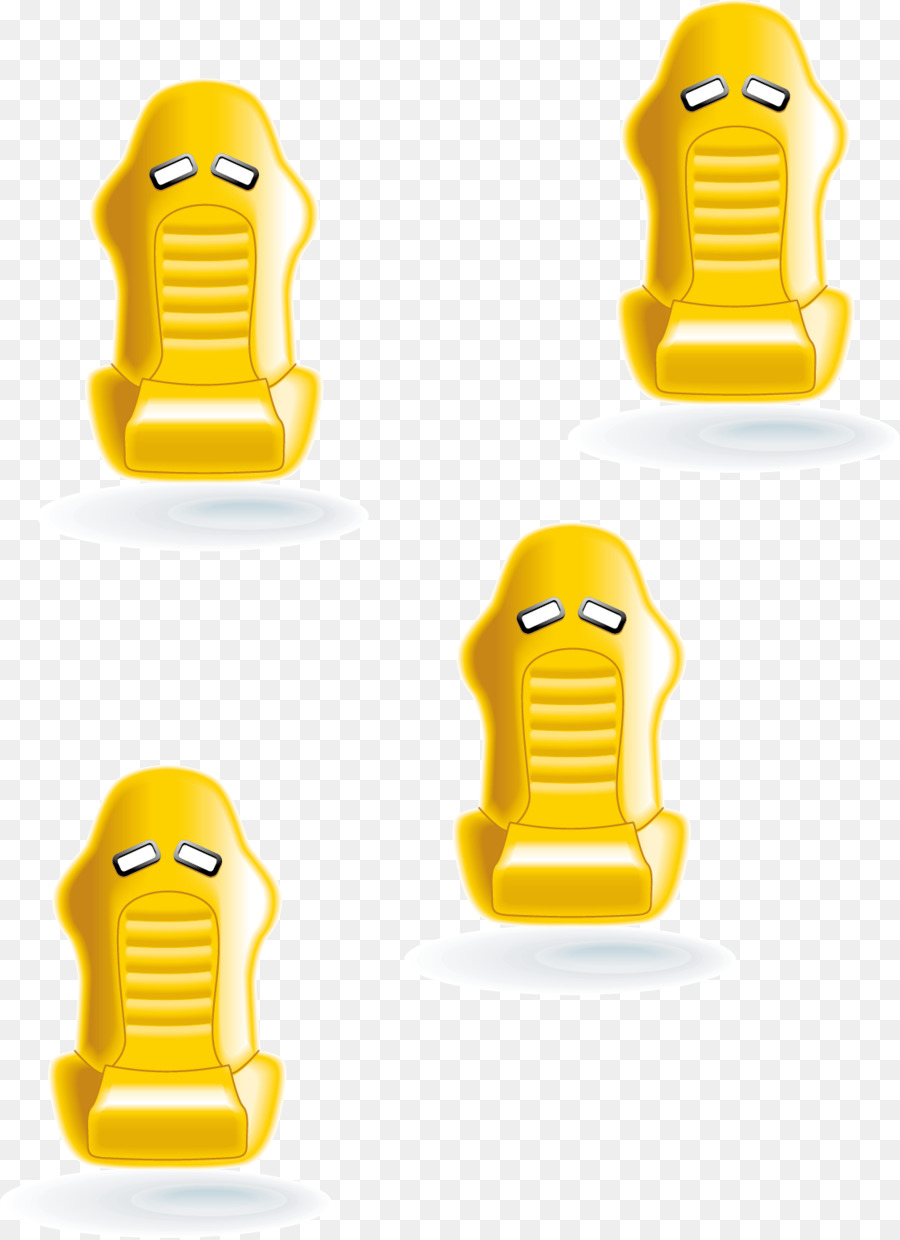 Asiento De Coche，Amarillo PNG