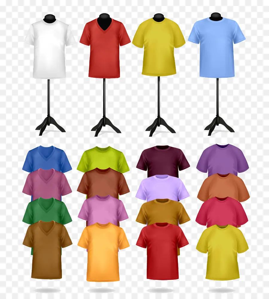 Camisetas Coloridas，Ropa PNG