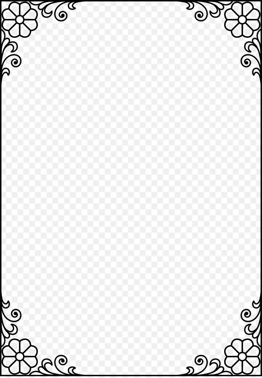 Borde Decorativo，Florido PNG