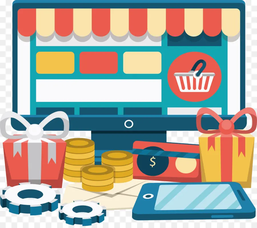 Las Compras En Línea，Ecommerce PNG