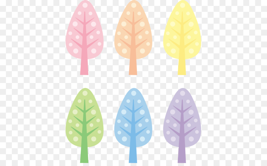 Arboles Coloridos，Pastel PNG