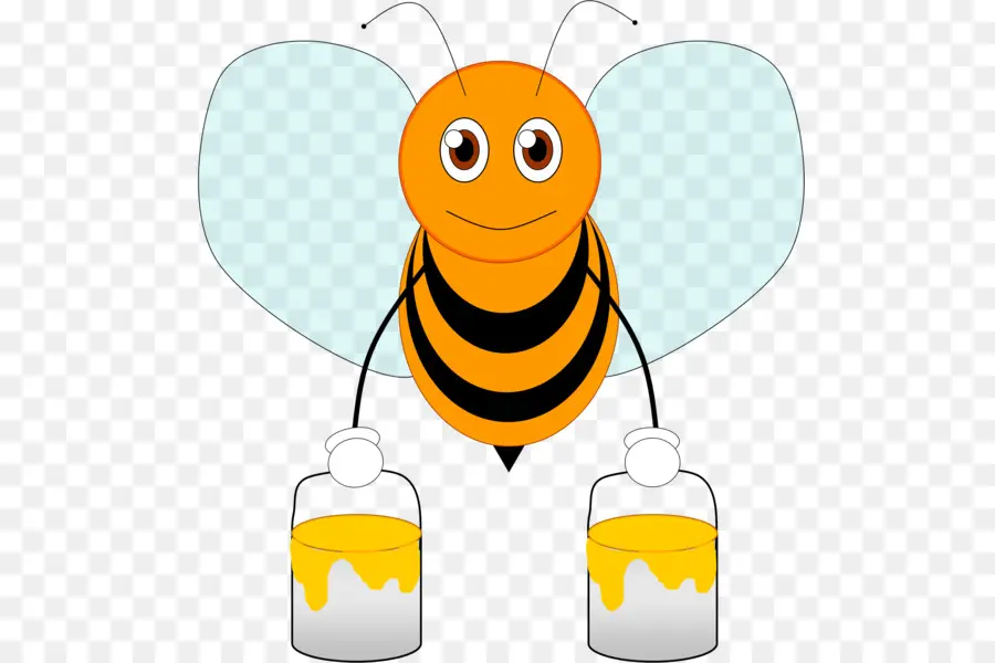 Abeja De Dibujos Animados，Miel PNG