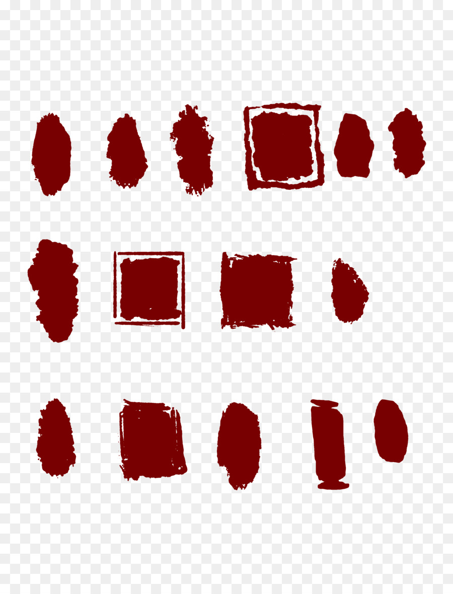 Trazos De Pincel，Rojo PNG