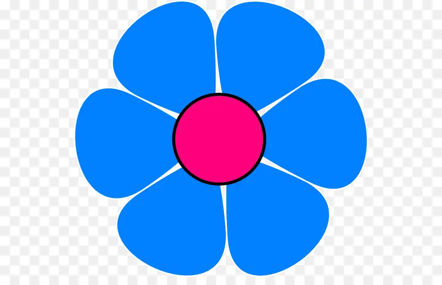 Flor Rosa，Centro Amarillo PNG