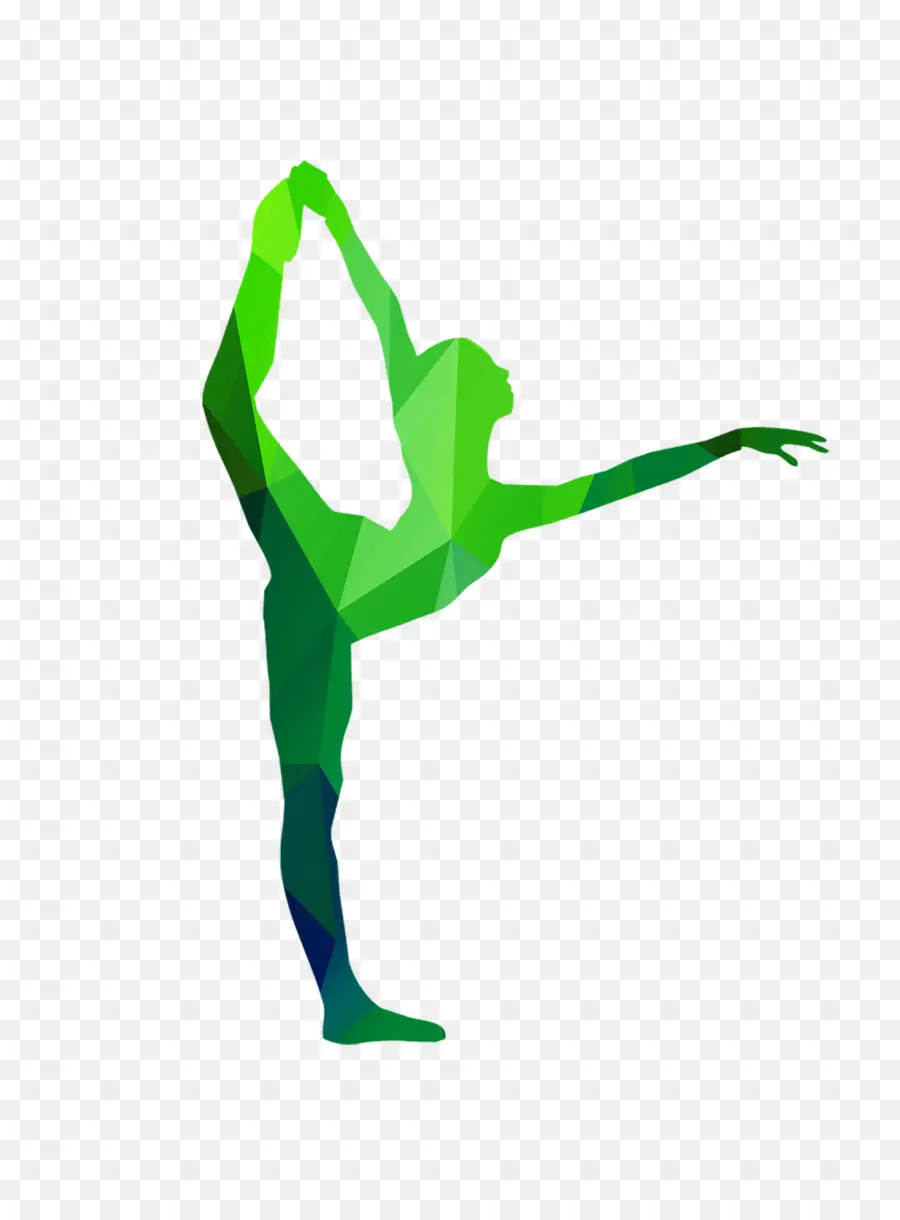 Postura De Yoga Verde，Ejercicio PNG