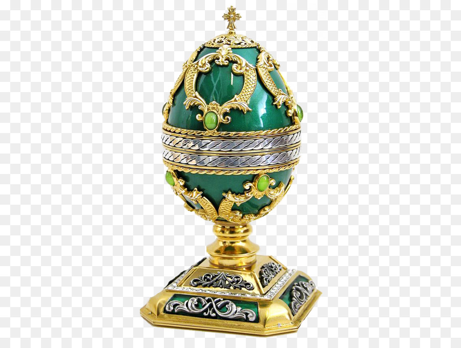 Huevo Fabergé Verde，Florido PNG