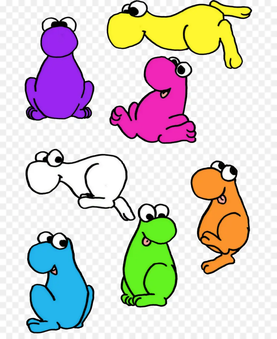 Ranas De Dibujos Animados，Vistoso PNG