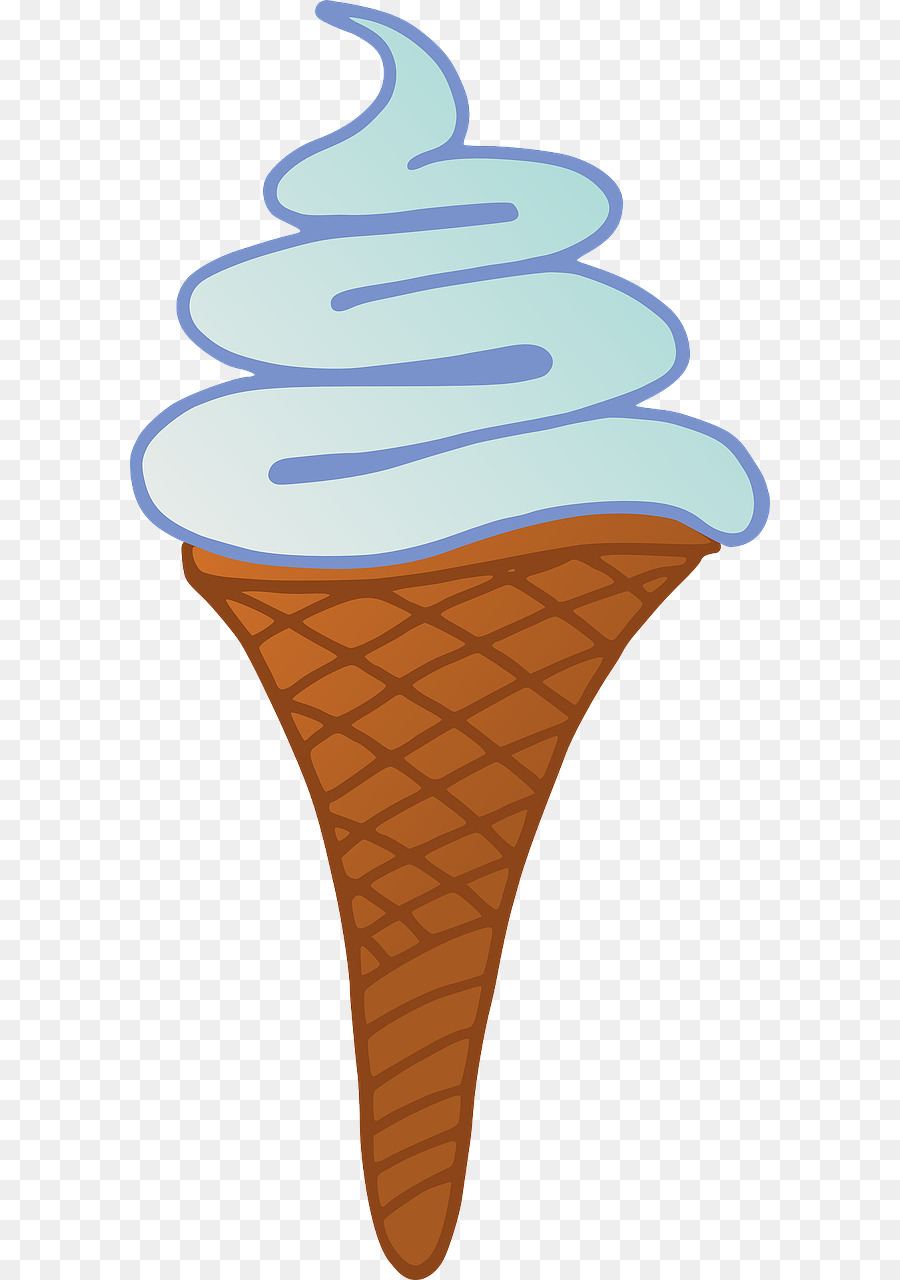 Cono De Helado，Azul PNG