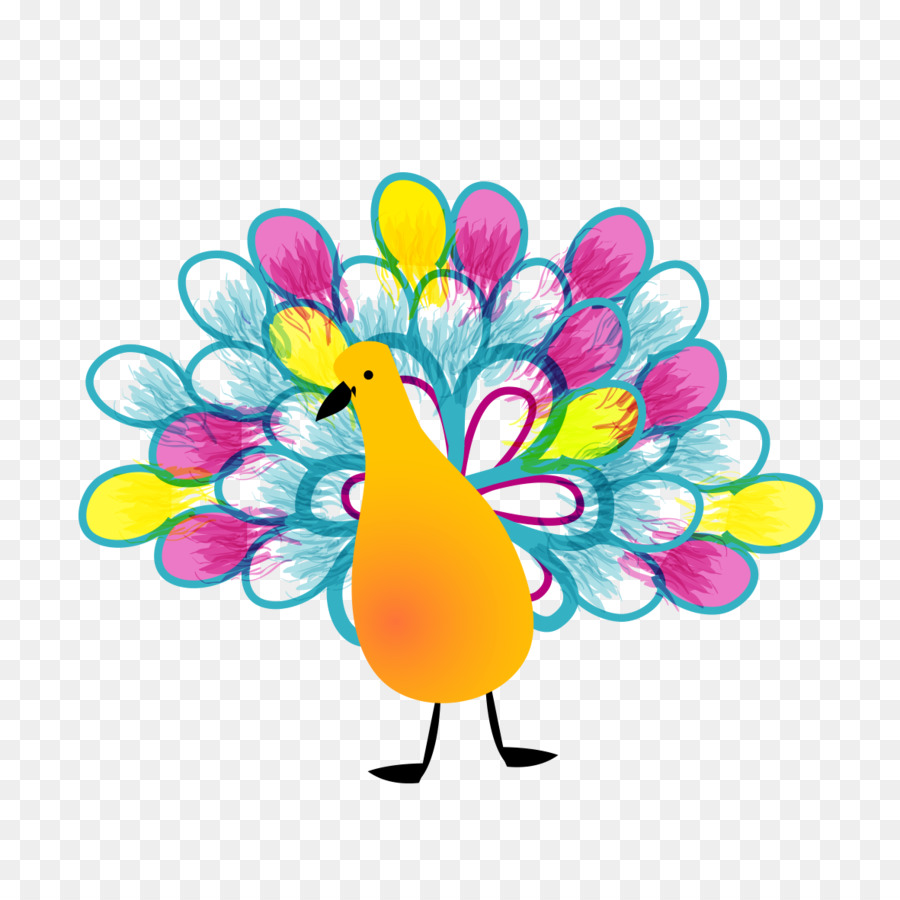 De Dibujos Animados，Pavo Real PNG