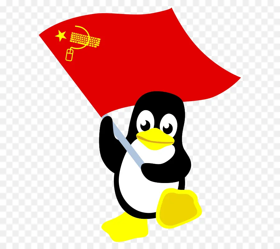 Pingüino Con Bandera，Bandera PNG