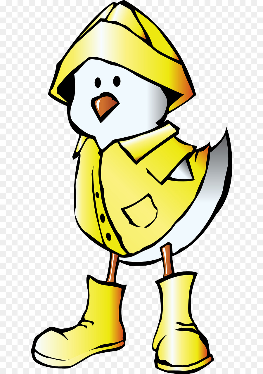 Pato En Impermeable，Amarillo PNG