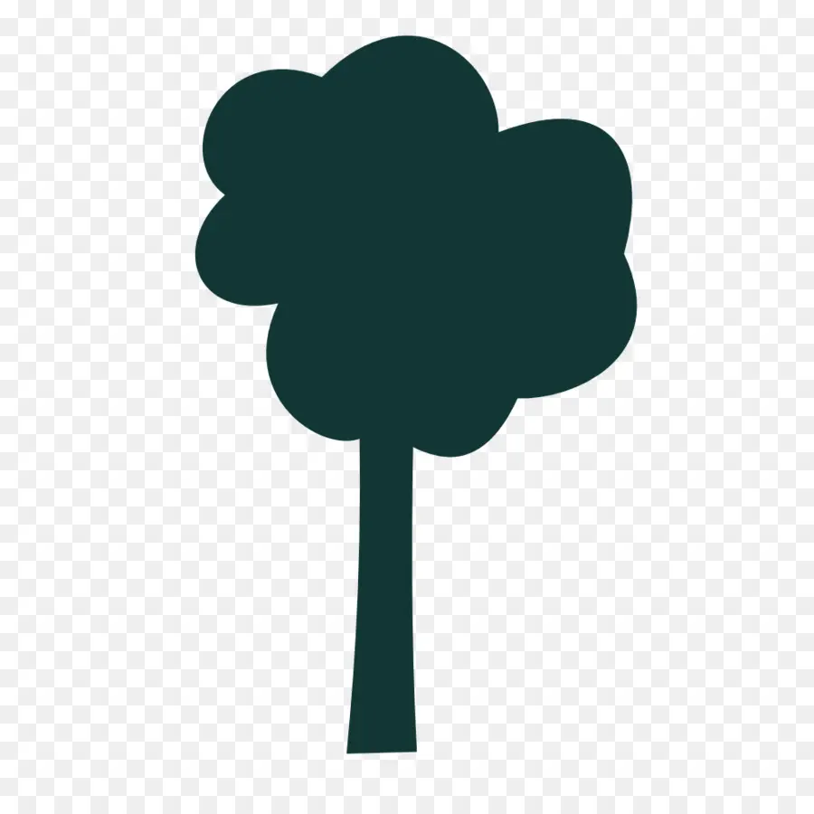 Silueta De Arbol，Planta PNG