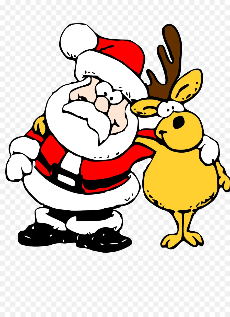 Papá Noel Y Renos，Navidad PNG