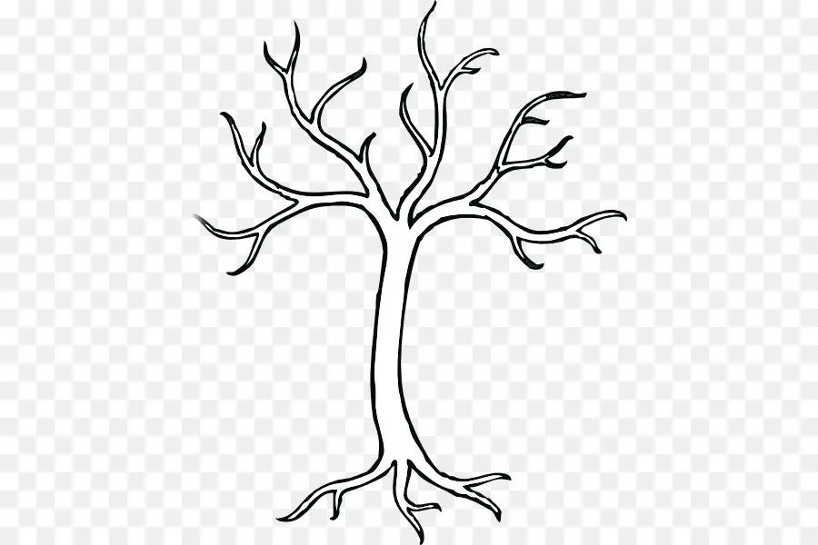 Árbol Con Raíces，Silueta PNG