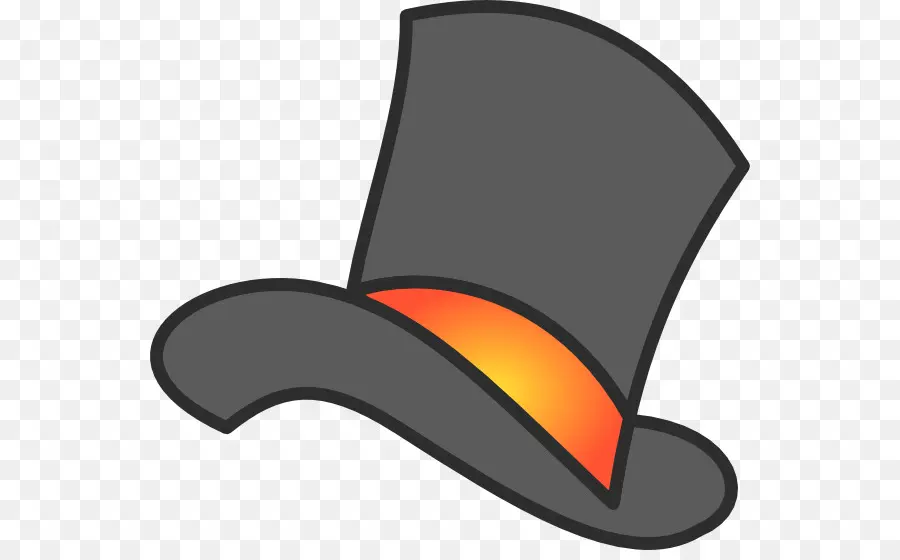 Sombrero De Copa Con Banda Naranja，Sombrero PNG