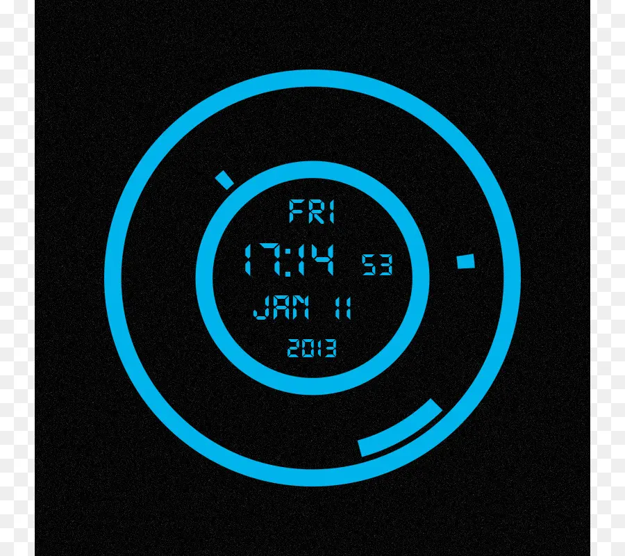 Reloj Digital，Azul PNG