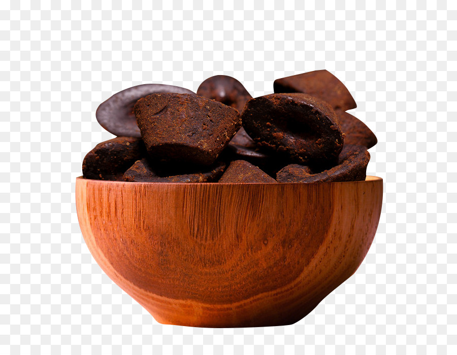 Cuenco De Madera Con Chocolate，Postre PNG