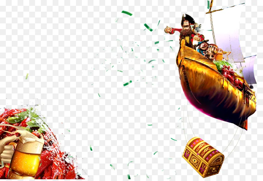 Barco Pirata，Cofre Del Tesoro PNG