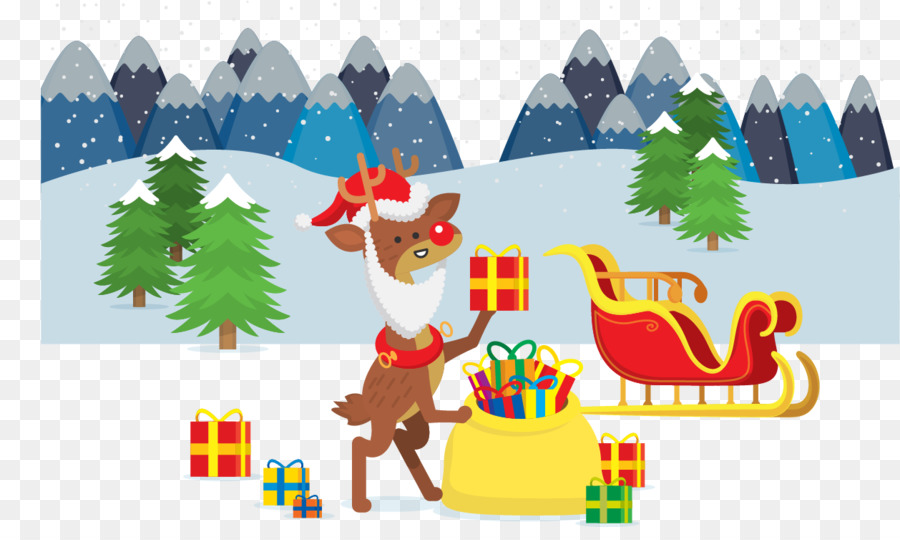 Reindeer，árbol De Navidad PNG