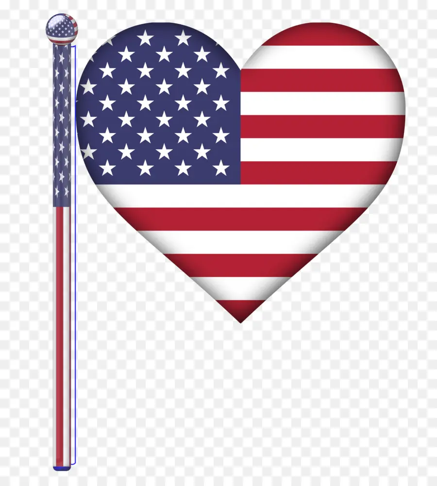 Bandera De Estados Unidos，Corazón PNG