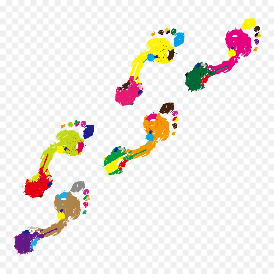 Huellas Coloridas，Pintar PNG