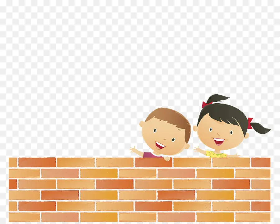 Niños，Pared De Ladrillo PNG