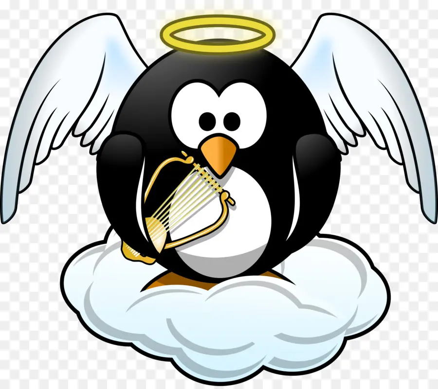 Pingüino，Ángel PNG