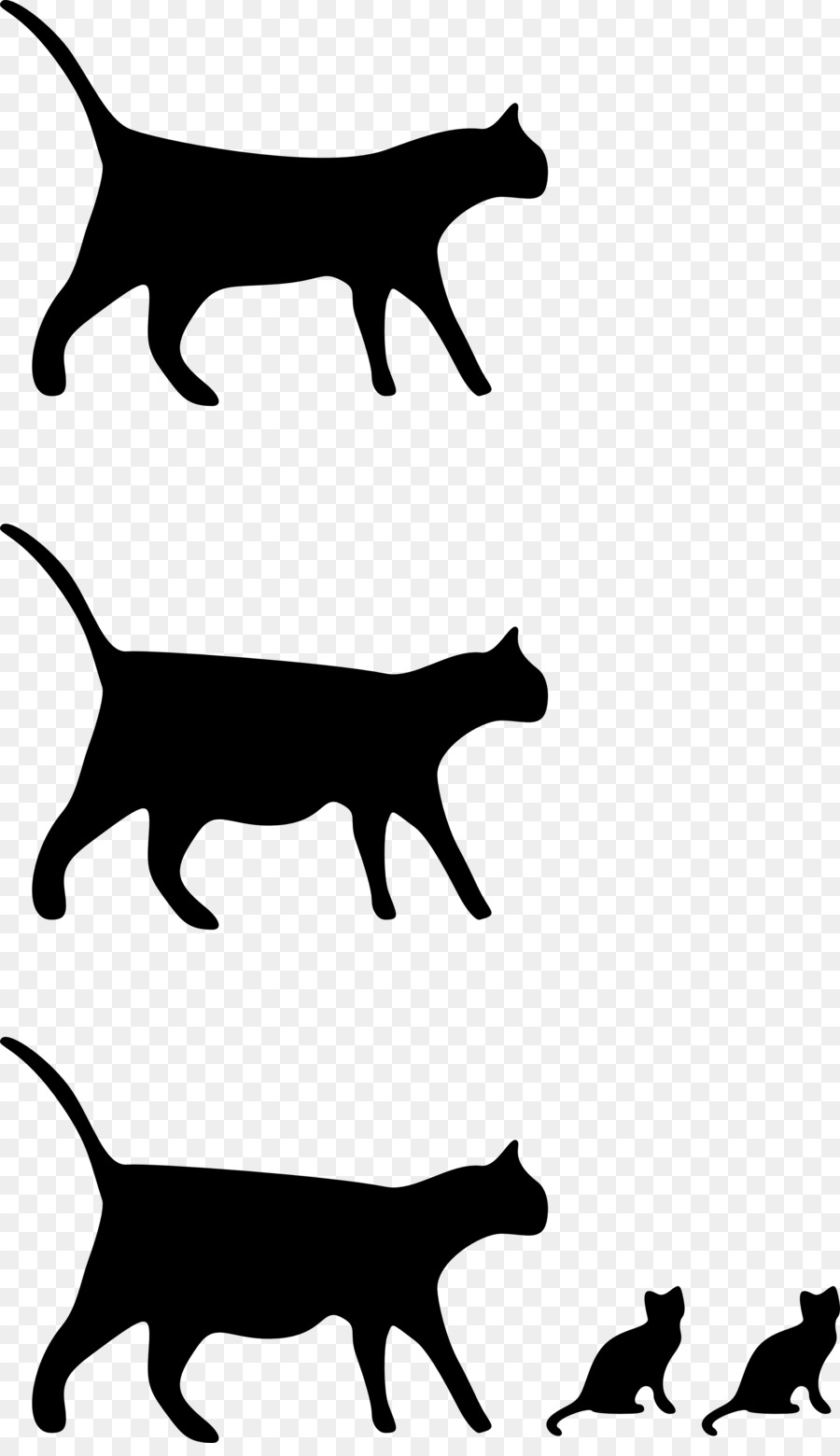 Gatos，Silueta PNG