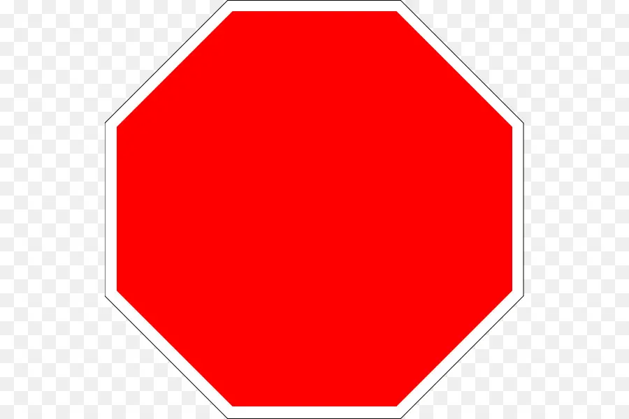 Señal De Stop，Rojo PNG