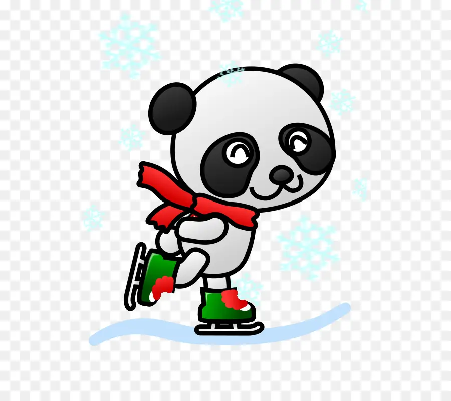 El Panda Gigante，Patinaje Sobre Hielo PNG