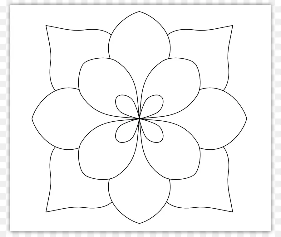 Diseño Floral，Monocromo PNG