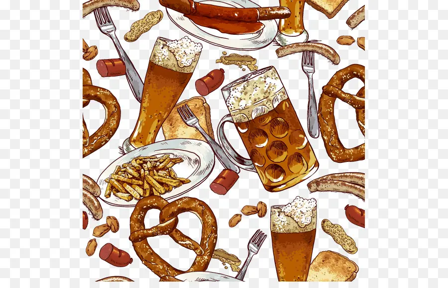 Cerveza Y Pretzels，Cerveza PNG