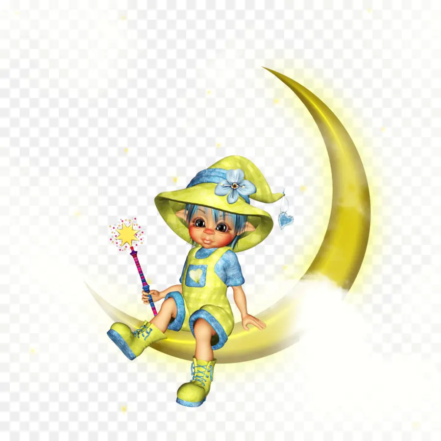 Niño En La Luna，Varita Magica PNG