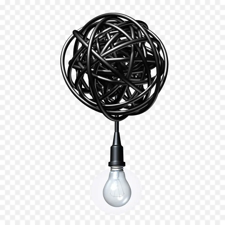 Bombilla Con Cables，Idea PNG