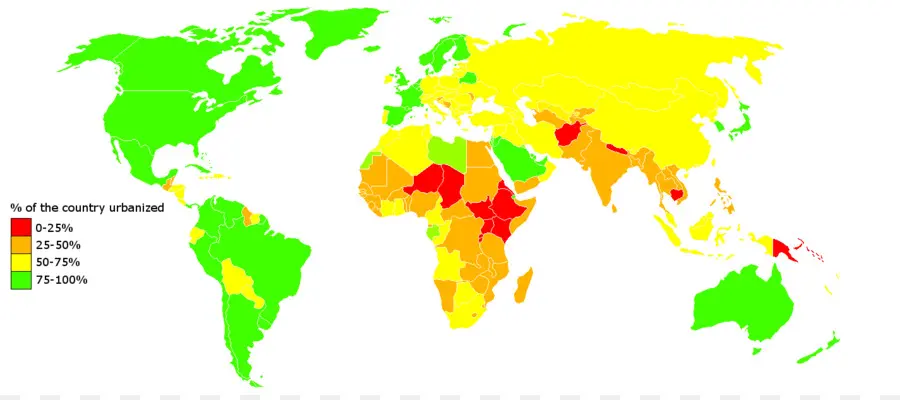 Mapa Mundial，Urbanización PNG