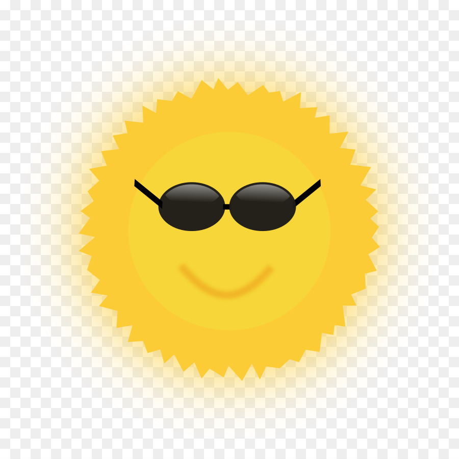 Sol Con Gafas De Sol，Soleado PNG