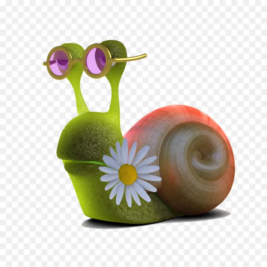 Caracol Con Gafas，Lento PNG