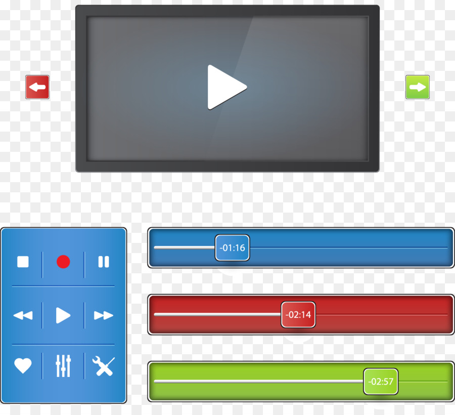 Reproductor Multimedia，Controles PNG