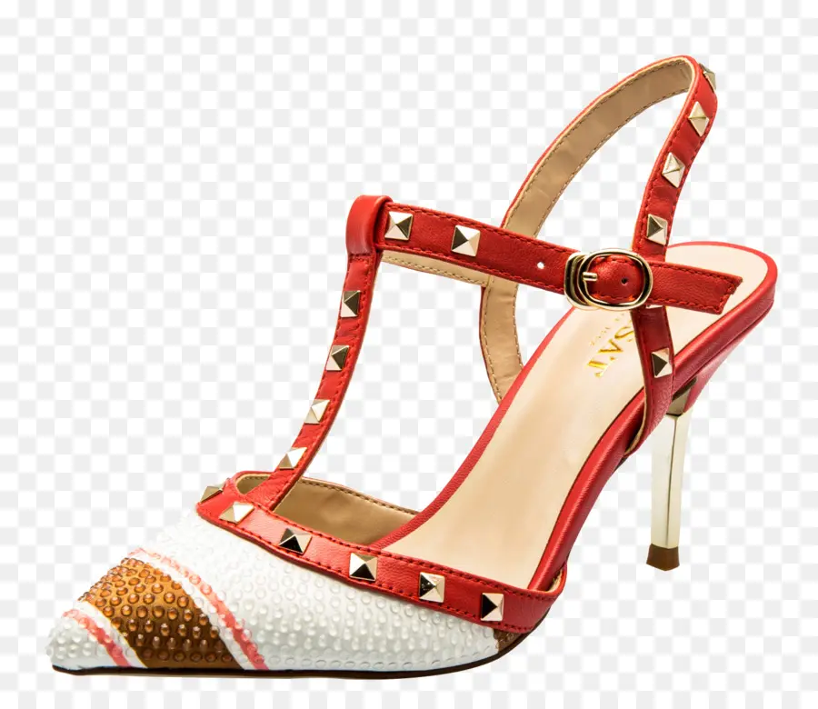 Zapato De Tacón Alto，Rojo PNG