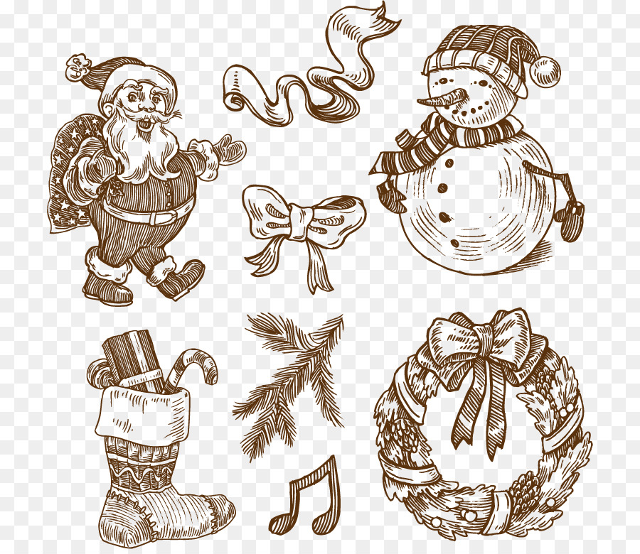 Decoraciones Navideñas，Papá Noel PNG