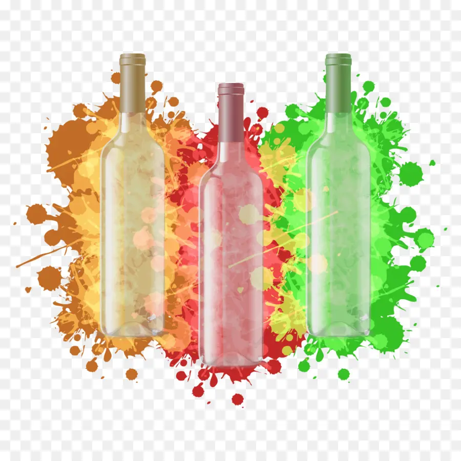 Botellas Coloridas，Vaso PNG