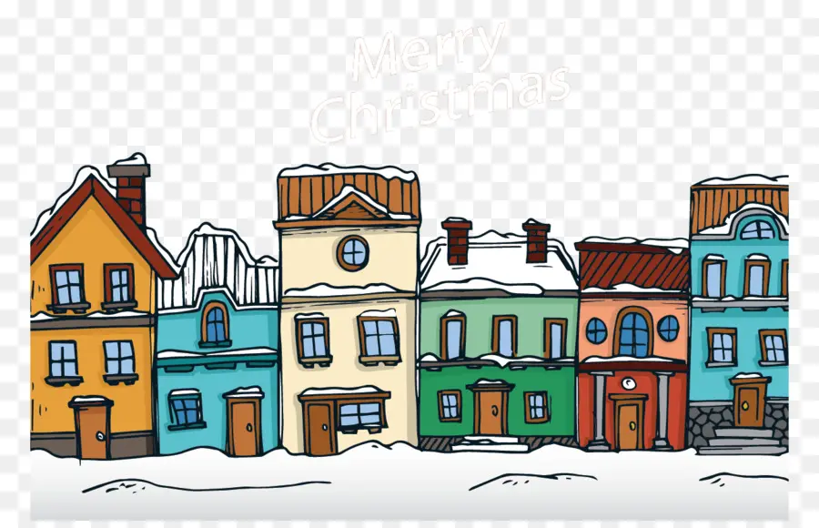 Casas Coloridas，Invierno PNG