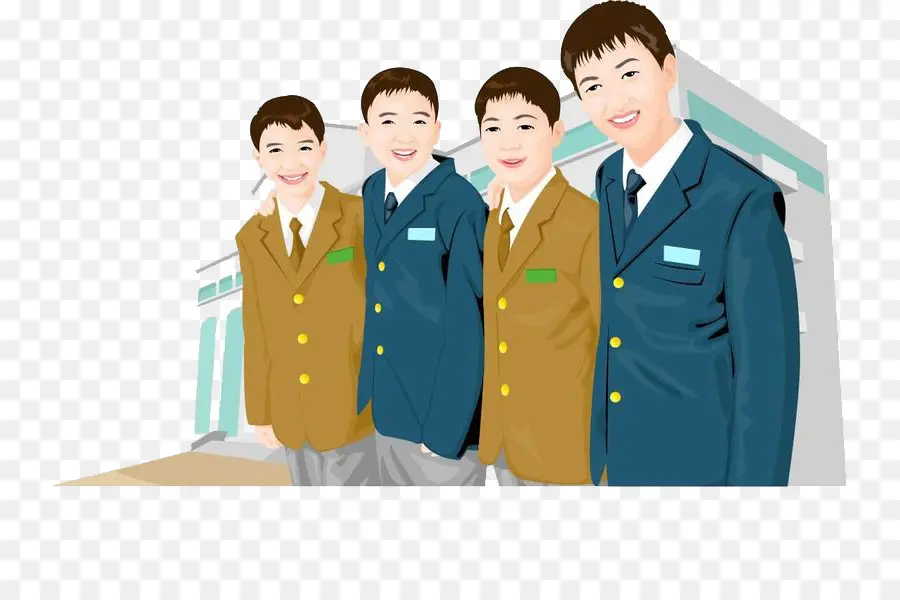 Chicos De Escuela，Uniforme PNG