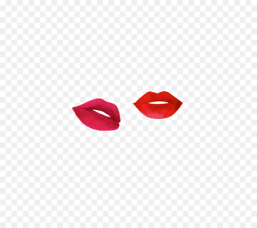 Labios Rojos Y Rosados，Beso PNG